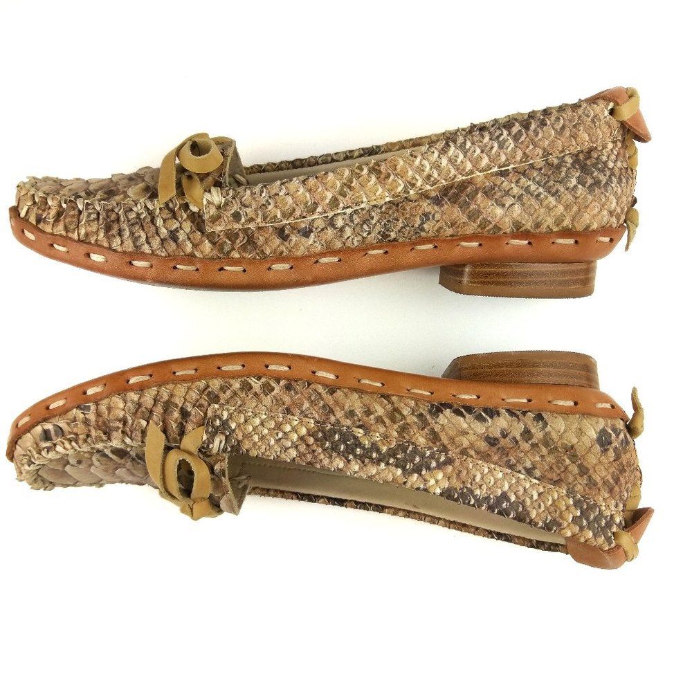 Stuart Weitzman Snake Mocs Flats - image 3